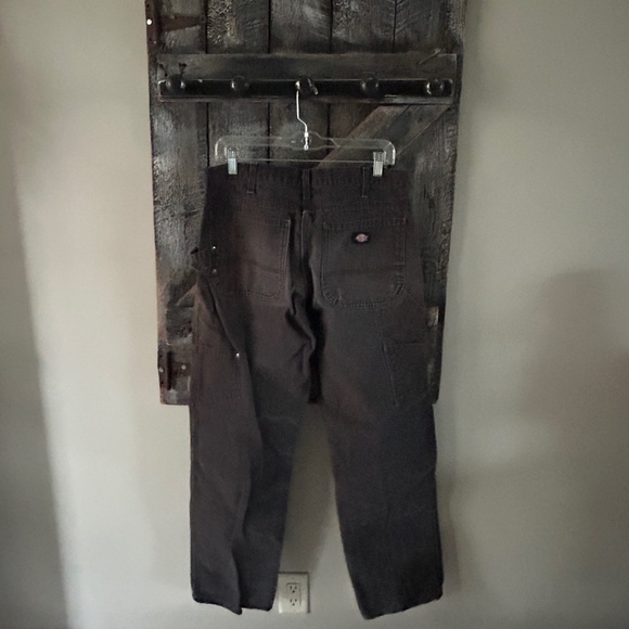 Men's Dickies Carpenter Pants Faded Black with Washed Out Bleach Distressing - Picture 2 of 2